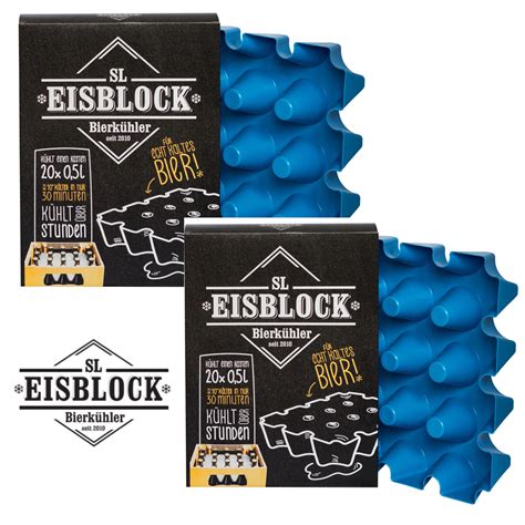 2 x SL Eisblock Bierkühler Flaschenkühler Bierkastenkühler Kühlung 0 5