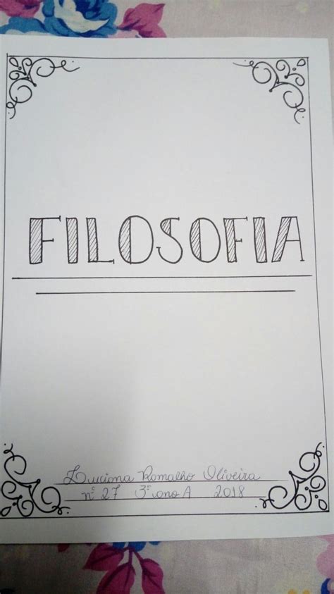 Capas De Trabalho Filosofia - Capa De Trabalho De Filosofia