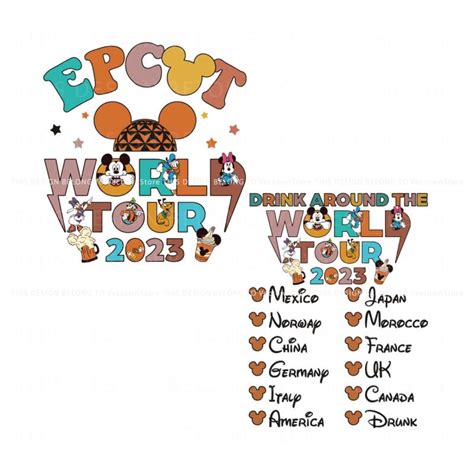 Drink Around The World Svg Epcot World Tour Svg File