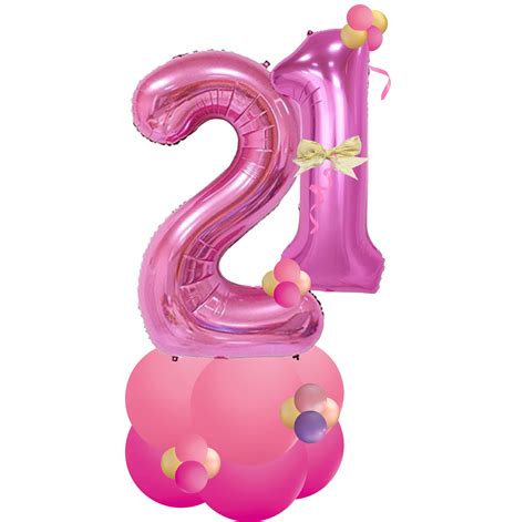 34" Numbers - Pretty in Pink 21st Birthday Marquee – Just Baskits and ...