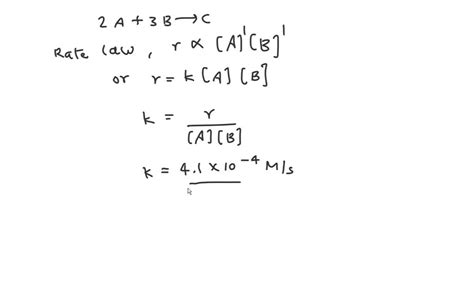 Solved La Reacción 2 A 3 B C Es De Primer Orden Respecto De A Y De B Cuando Las