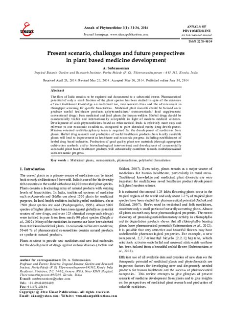 Pdf Present Scenario Challenges And Future Perspectives In Plant