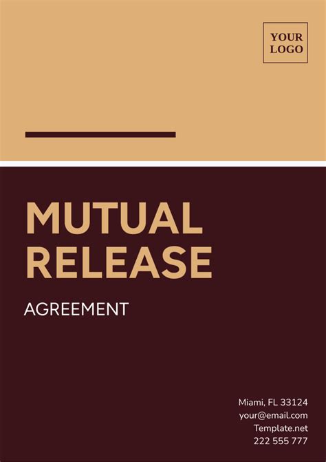 Free Mutual Release Agreement Template To Edit Online