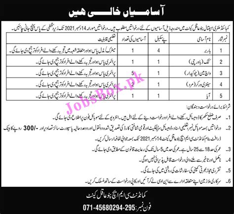 Jobs In Combined Military Hospital CMH Pano Aqil