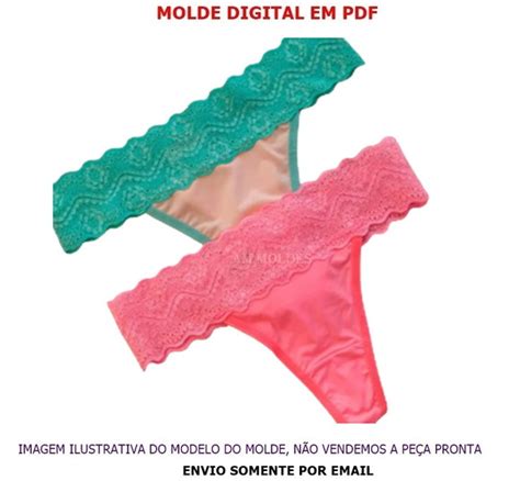 Molde Modelagem Calcinha Fio Dental Cós de Renda Elo7