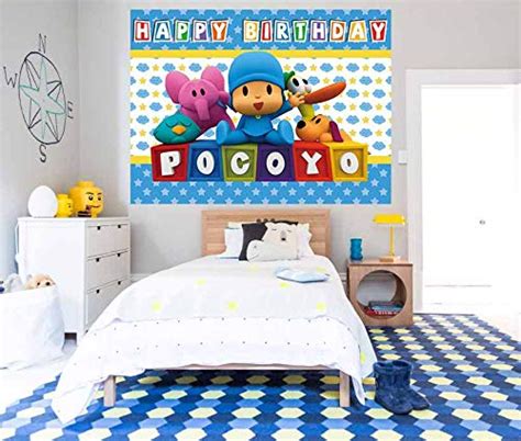 Pocoyo Backdrop Birthday Boy Theme Banner Party Supplies