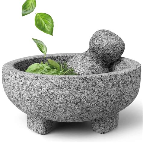 Buy Alpine Cuisine Mortar And Pestle Molcajete Set Inch Granite