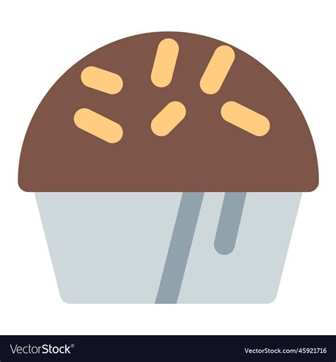 Muffin Dessert Outline Icon Set Royalty Free Vector Image