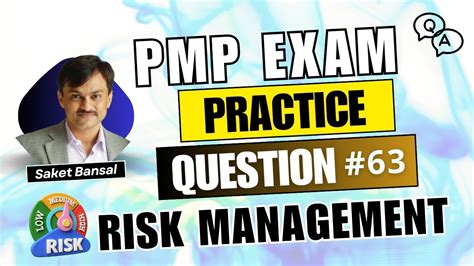 PMP Exam Practice Question And Answer 63 Risk Management YouTube