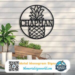 Personalized Metal Name Monogram Signs Letters Indoor Outdoor TMS123