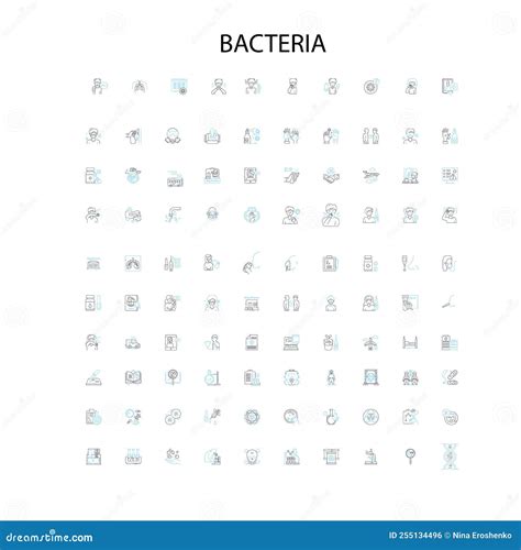 Bacteria Icons Vtctor Set Bacteria Illustration Sign Collection