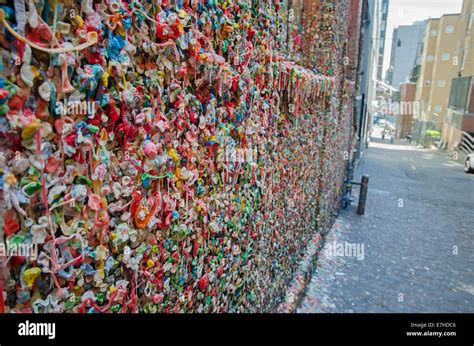 Chewing Gum Wall Pike Place Market Seattle Stock Photo 73527782 Alamy