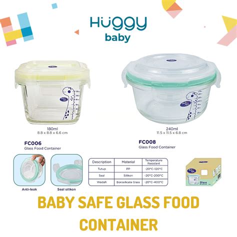 Jual Baby Safe FC006 FC008 Glass Food Container Wadah Kaca Makanan