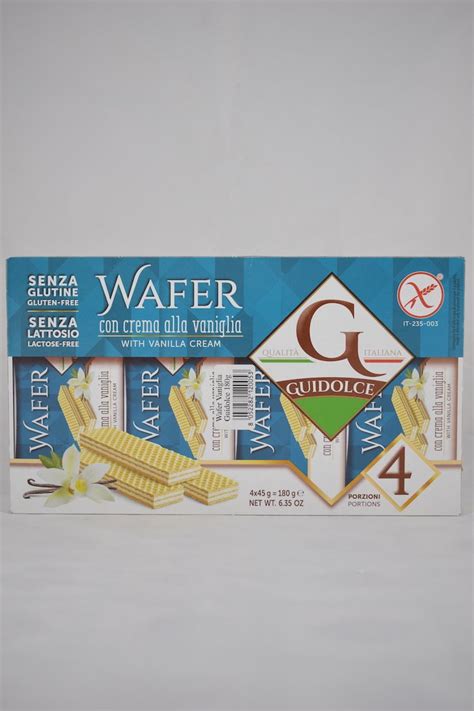 WAFER CREMA DI VANIGLIA GR 45X4 SENZA LATTOSIO GUIDOLCE La Favola