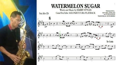 Watermelon Sugar Harry Styles Partitura Sax Alto Eb Sheet Music