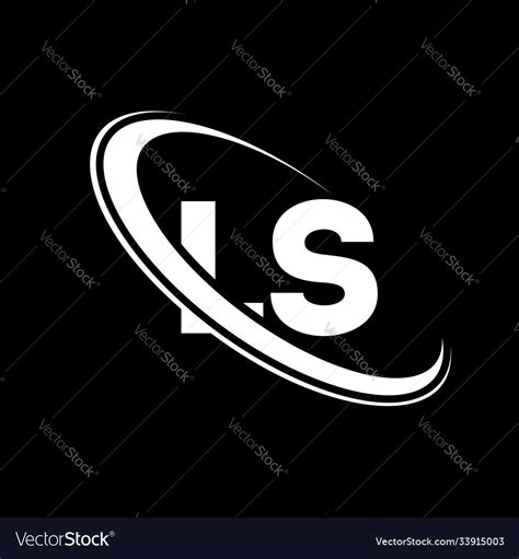 Ls Logo L S Design White Letter Lsl Royalty Free Vector