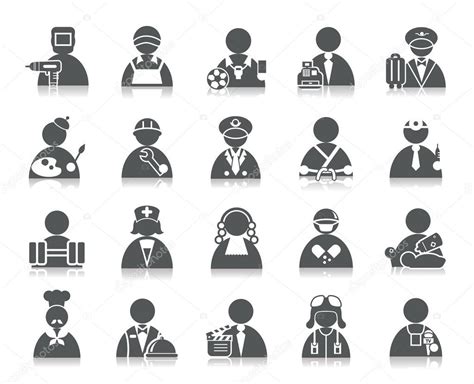 Occupation Icons Stock Vector Godfather