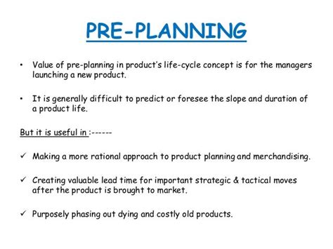 Plc Curve Pre Planning Importance