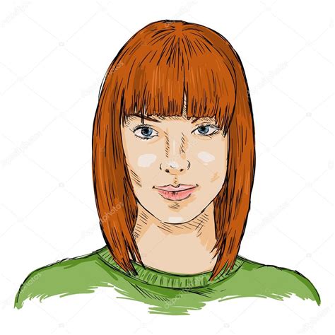 Sketch Female Face Woman Hairstyle Stock Vector Image By ©nikiteev