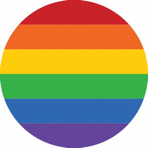 Circle Flag Gay Homosexual Marriage Pride Rainbow Icon