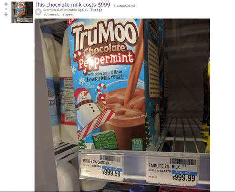 This Peppermint Chocolate TruMoo Milk Costs Nearly 1 000