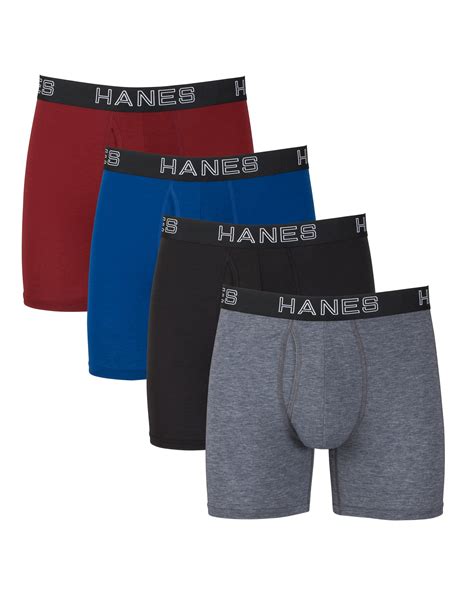 Hanes Ultimate Men S Boxer Briefs Comfort Fit Total Support Moisture