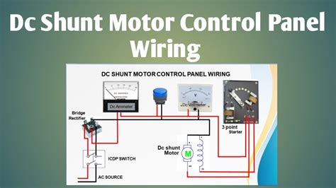 Dc Shunt Motor Control Panel Wiring Connection Of Dc Shunt Motor Youtube