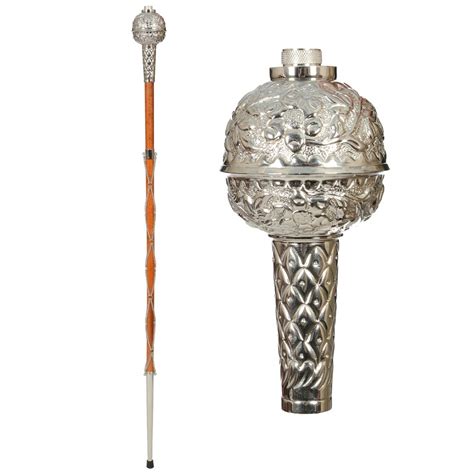Drum Majors Mace For Children Silver Chased