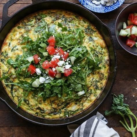 Zucchini Arugula And Feta Frittata The Roasted Root