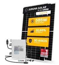 Kit Energia Solar Kwh M S Kwp Painel Sunova W Micro Deye