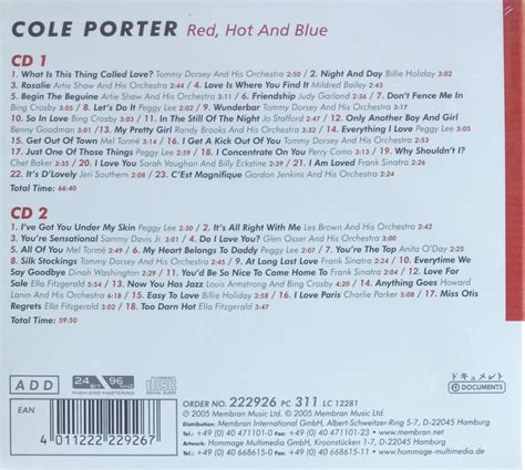 Cd Set Cole Porter Red Hot And Blue Digipack Nov Ve Folii Aukro