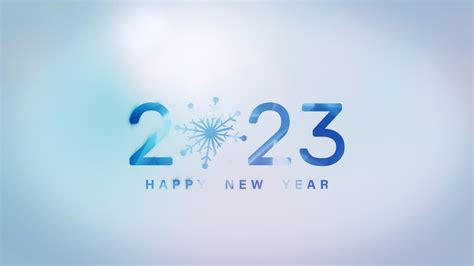 2023 Happy New Year blue text bokeh cinametic title 11640561 Stock ...