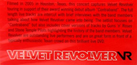 Velvet Revolverlive In Houston New Dvdconcertguns N Rosesstone