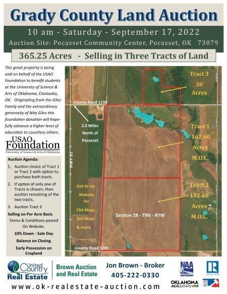 GRADY COUNTY OKLAHOMA LAND AUCTION EXCELLENT FARM Auctions United