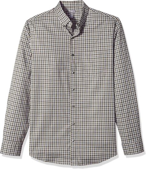 Van Heusen Mens Big And Tall Flex Long Sleeve Button Down Stretch Plaid Shirt At Amazon Mens