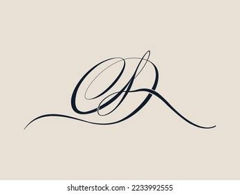 Cd Monogram Logocalligraphic Signature Iconscript Letter Stock Vector (Royalty Free) 2233992555 ...