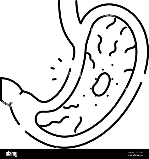 Gastric Ulcer Gastroenterologist Line Icon Vector Illustration Stock Vector Image And Art Alamy