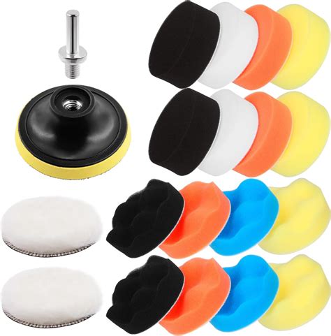 Car Foam Drill Polishing Pad Kit 22 PCS 3 Inch Buffing Pads Amazon