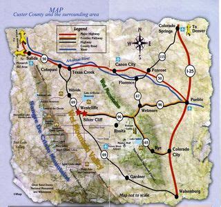 Map of Custer County - Wetmore-Hardscrabble Genealogical & Historical ...