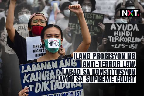 2 Probisyon Sa Anti Terror Law Labag Sa Konstitusyon Abs Cbn News