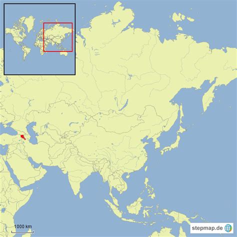 StepMap Armenien Landkarte für Asien