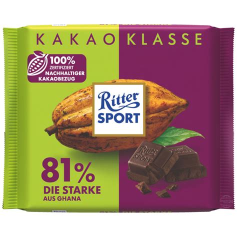 Ritter Sport 81% Ghana Cacao Chocolate — Order Exotic Snacks