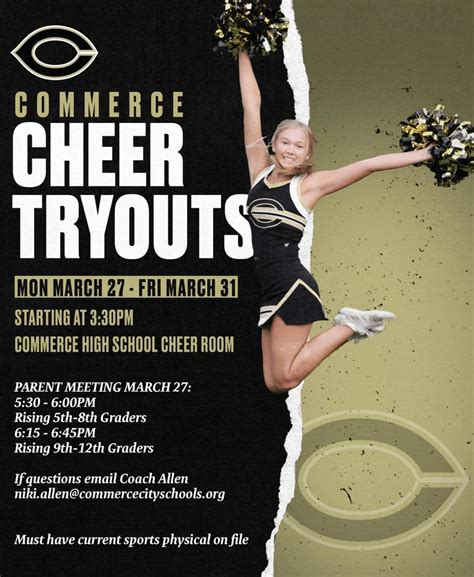 Commerce Cheer Tryouts Commerce Middle School