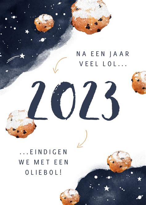 Nieuwjaarskaart Corona Oliebol 2023 2024 Kaartje2go