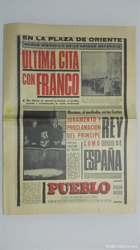 Periodico Pueblo Ultima Cita Con Franco Novie Comprar Otras