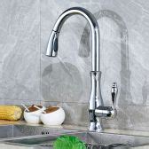 Juno New 360 Rotatable Hot And Cold Mixer Single Handle Wall Mount Kitchen Sink Faucet