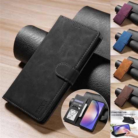 Funda De Cuero Con Tapa Magn Tica Para Samsung Galaxy S Ultra S