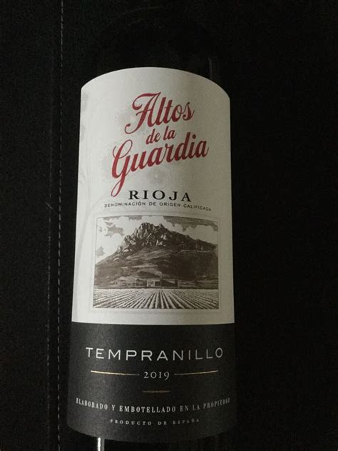 Altos De La Guardia Tempranillo Rioja Spain La Rioja Rioja