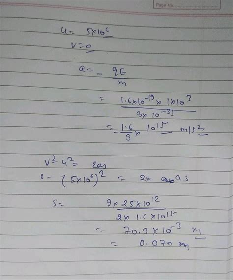 Held 3 41 A 4 2€ A Is 3 15 An Electron Moving With The Speed 5 X 100 M Is Shooted