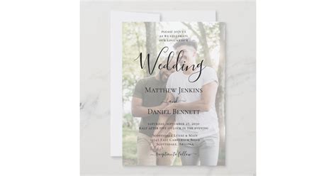 Modern Photo Lgbtq Wedding Invitation Zazzle